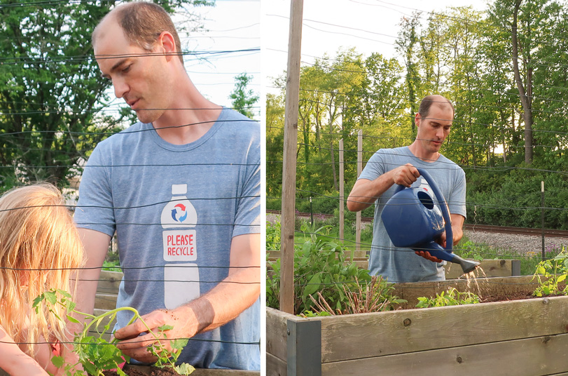 PepsiCo Recycling guru Tom Mooradian tending his garden