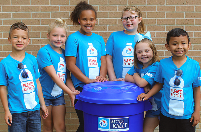 Kids from Recycle Rally program by PepsiCo Recycling