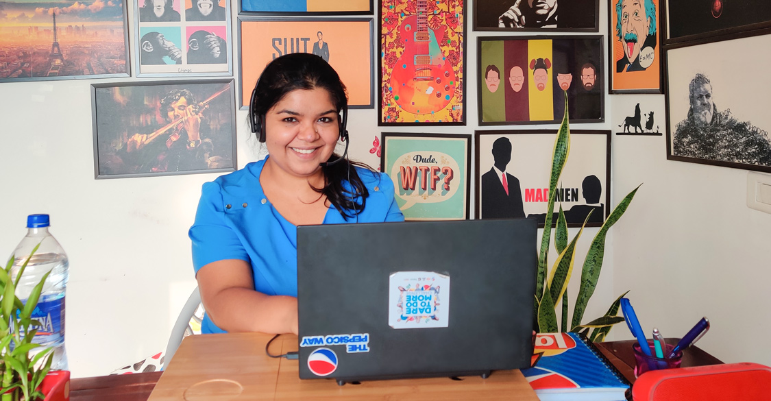 Aditi Gulati in her home office