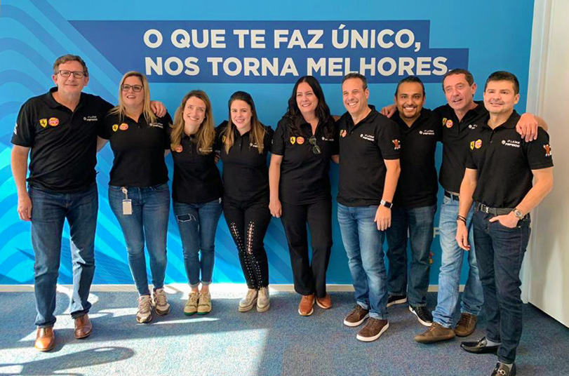 group photo of PepsiCo employees in Brazil